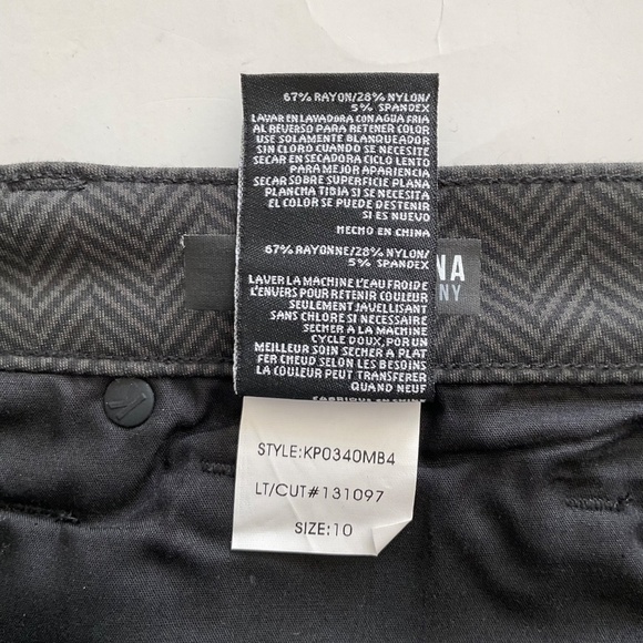 Kut from the Kloth Womens 10 Diana Skinny Pants Grey Black Herringbone Stretch - Picture 9 of 13